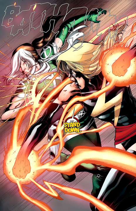 Las travesuras de Rogue en el destino de Captain Marvel