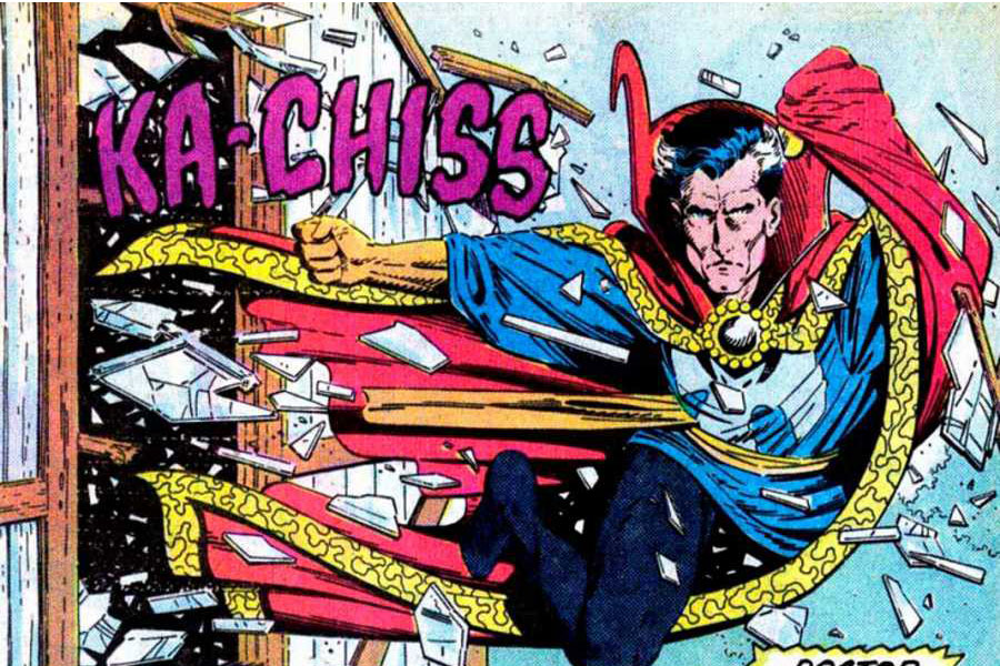 Doctor Strange haciendo uso de la Capa de Levitación.