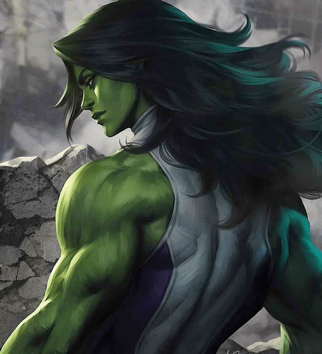 She Hulk dibujada por Artgerm.