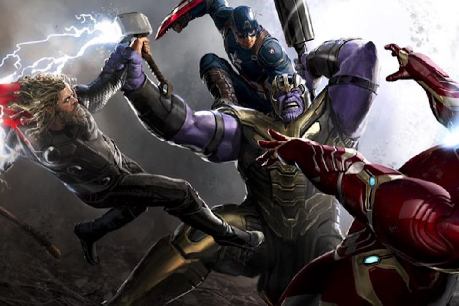 Arte Conceptual De La Pelea Entre Avengers Y Thanos En Endgame