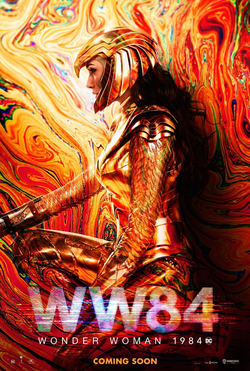 Más y más pósters de Wonder Woman 1984 con la armadura dorada