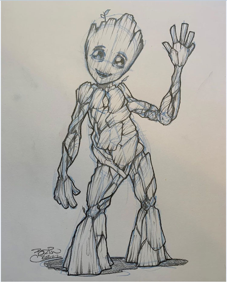 Aprende a dibujar a Groot