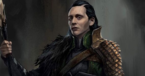 El traje de batalla de Loki en un arte conceptual de Thor: Ragnarok