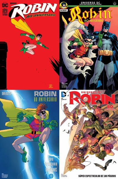 ¡Éstas son las portadas que encontrarás en el especial Robin 80 Aniversario!