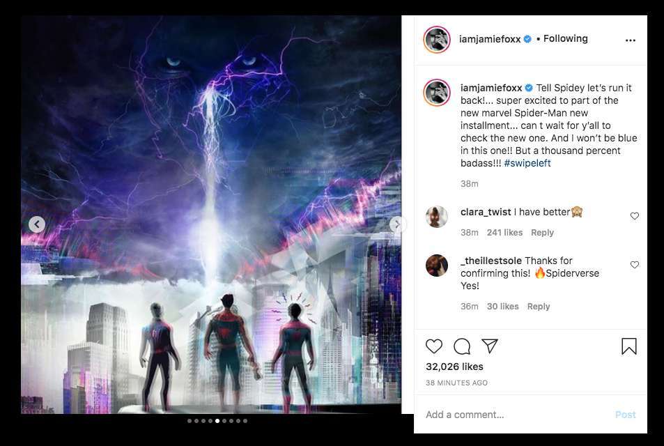Jamie Foxx confirmó a Electro ¿y al Spider-Verse con Tobey Maguire y Andrew Garfield?
