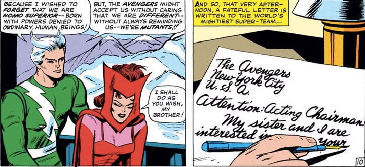 Cómics de la historia de Wanda y Vision