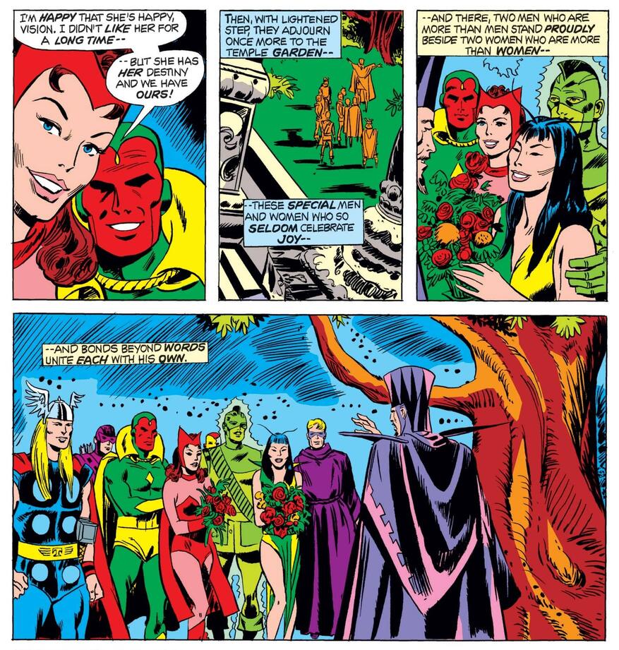La historia de amor de Scarlet Witch y Vision