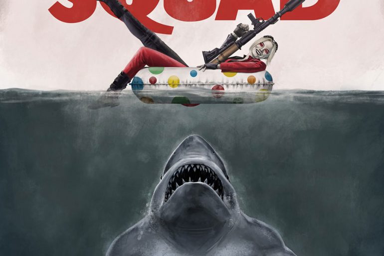 El genial póster mashup entre Tiburón y The Suicide Squad