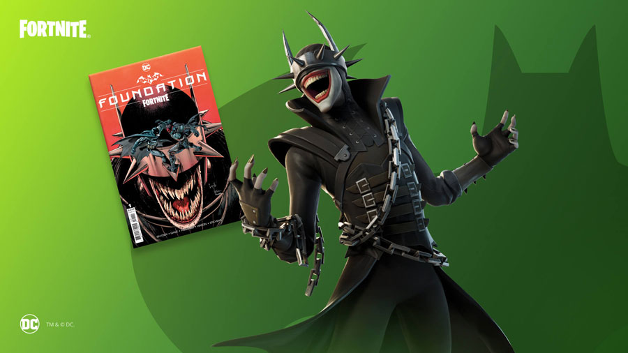 Así luce el skin de Batman Que Ríe en Batman/Fortnite: Fundación