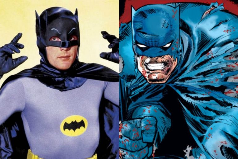 ¿Cómo luce una viñeta de The Dark Knight Returns con el Batman de Adam West?