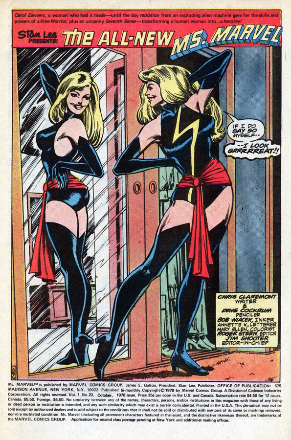 Nueva imagen de Ms Marvel con referencia al traje negro de Carol Danvers