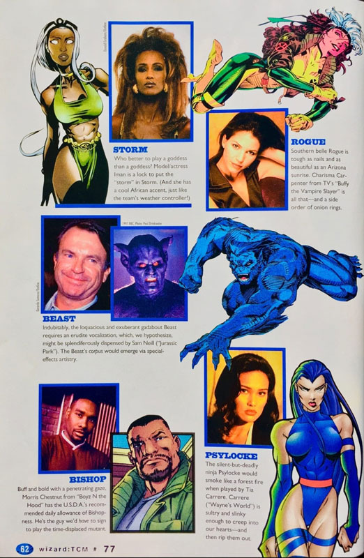 Este era el casting ideal de los X-Men en los 90 según la revista Wizard