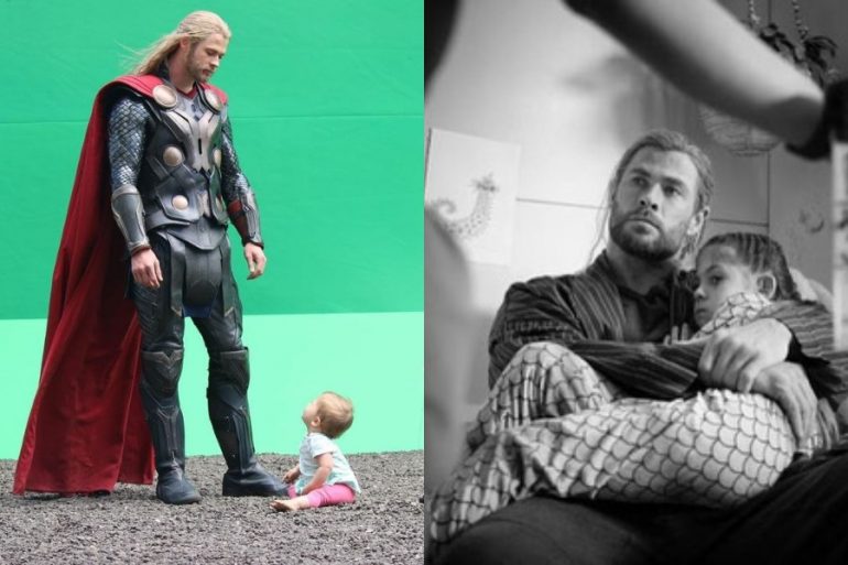 Las conmovedoras fotos de Chris Hemsworth y su hija en Thor: Love and Thunder